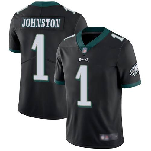 Men Philadelphia Eagles 1 Cameron Johnston Black Alternate Vapor Untouchable NFL Jersey Limited Player